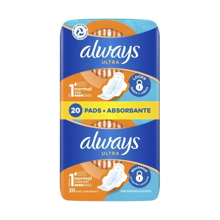 ALWAYS Ultra Normal+ podpaski ze skrzydełkami Duo 2x10szt 