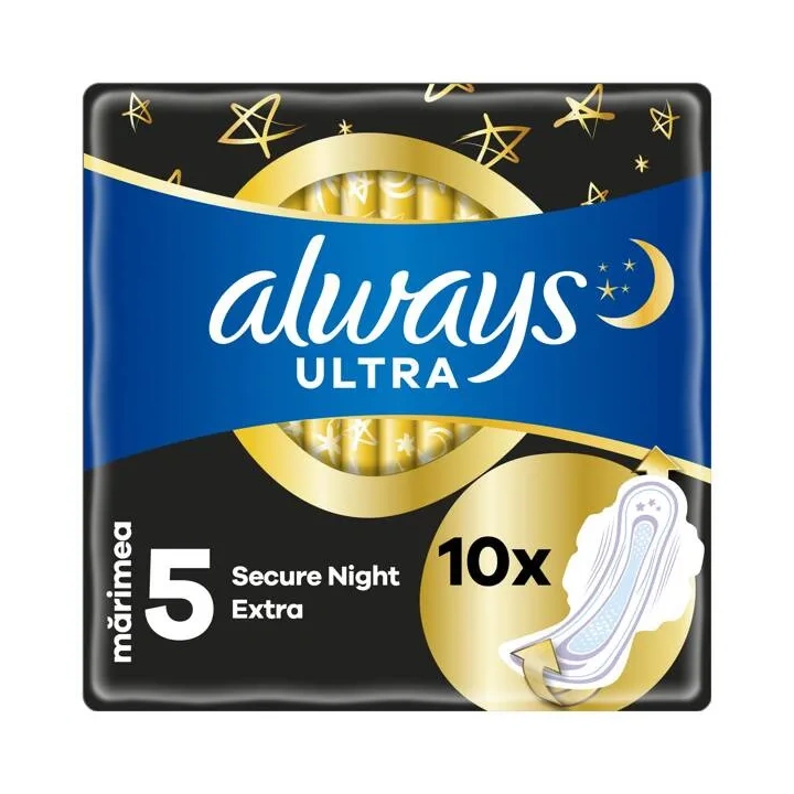 ALWAYS Ultra Secure Night podpaski ze skrzydełkami Light Duo 2x5szt 