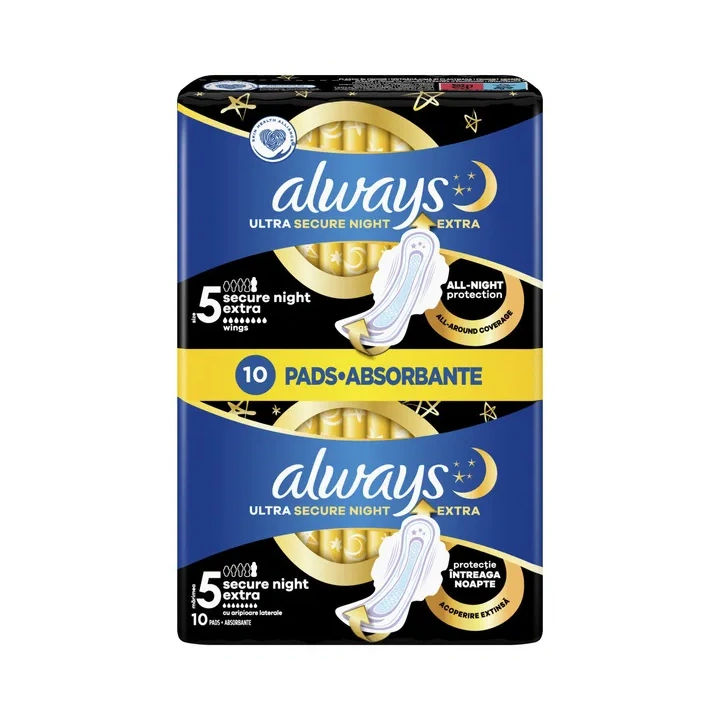ALWAYS Ultra Secure Night podpaski ze skrzydełkami Light Duo 2x5szt 