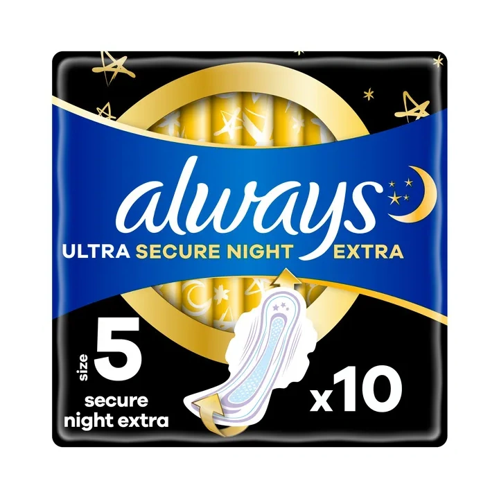 ALWAYS Ultra Secure Night podpaski ze skrzydełkami Light Duo 2x5szt 