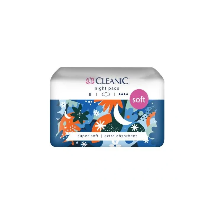 CLEANIC Soft Night podpaski ze skrzydełkami 10szt 