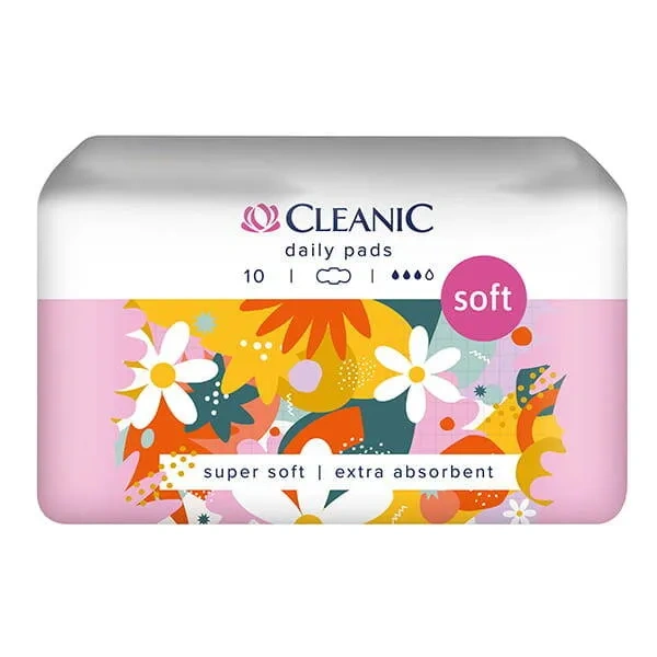 CLEANIC Soft podpaski ze skrzydełkami 10szt