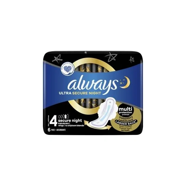 ALWAYS Ultra podpaski Secure Night 6szt