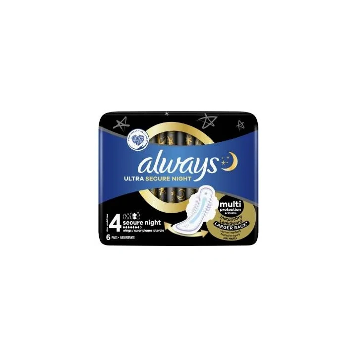 ALWAYS Ultra podpaski Secure Night 6szt
