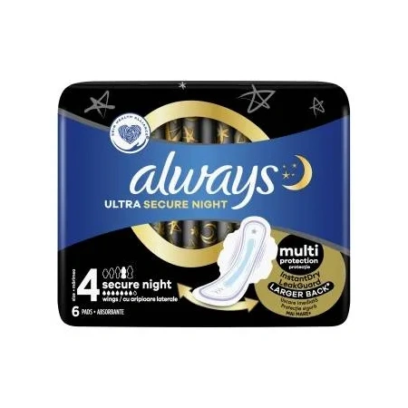 ALWAYS Ultra podpaski Secure Night 6szt
