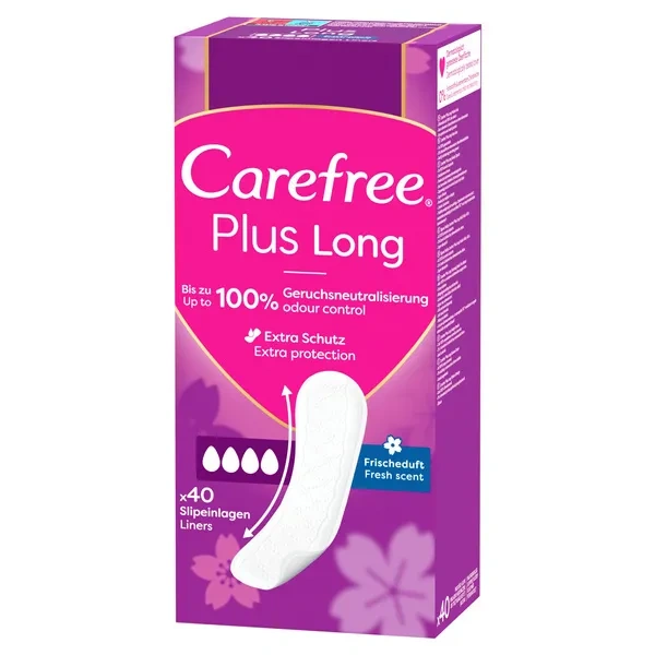 CAREFREE Plus Long wkładki higieniczne Fresh Scent 40szt 