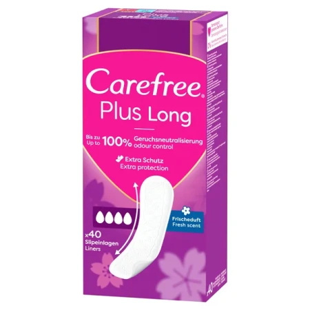 CAREFREE Plus Long wkładki higieniczne Fresh Scent 40szt 