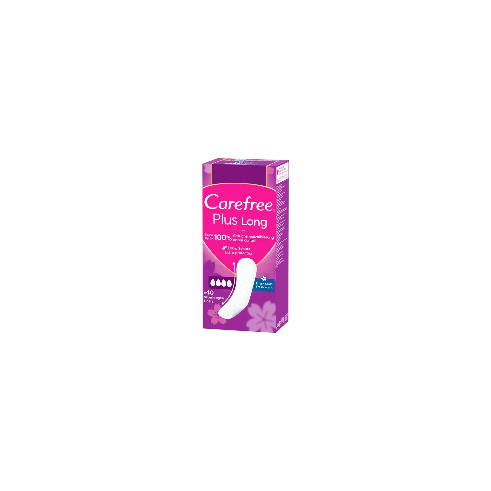 CAREFREE Plus Long wkładki higieniczne Fresh Scent 40szt 