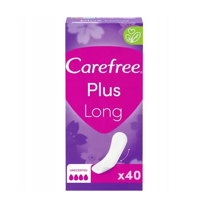 CAREFREE Plus Long wkładki higieniczne bezzapachowe 40szt 
