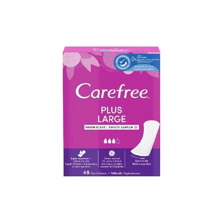 CAREFREE Plus Large wkładki higieniczne Fresh Scent 48szt