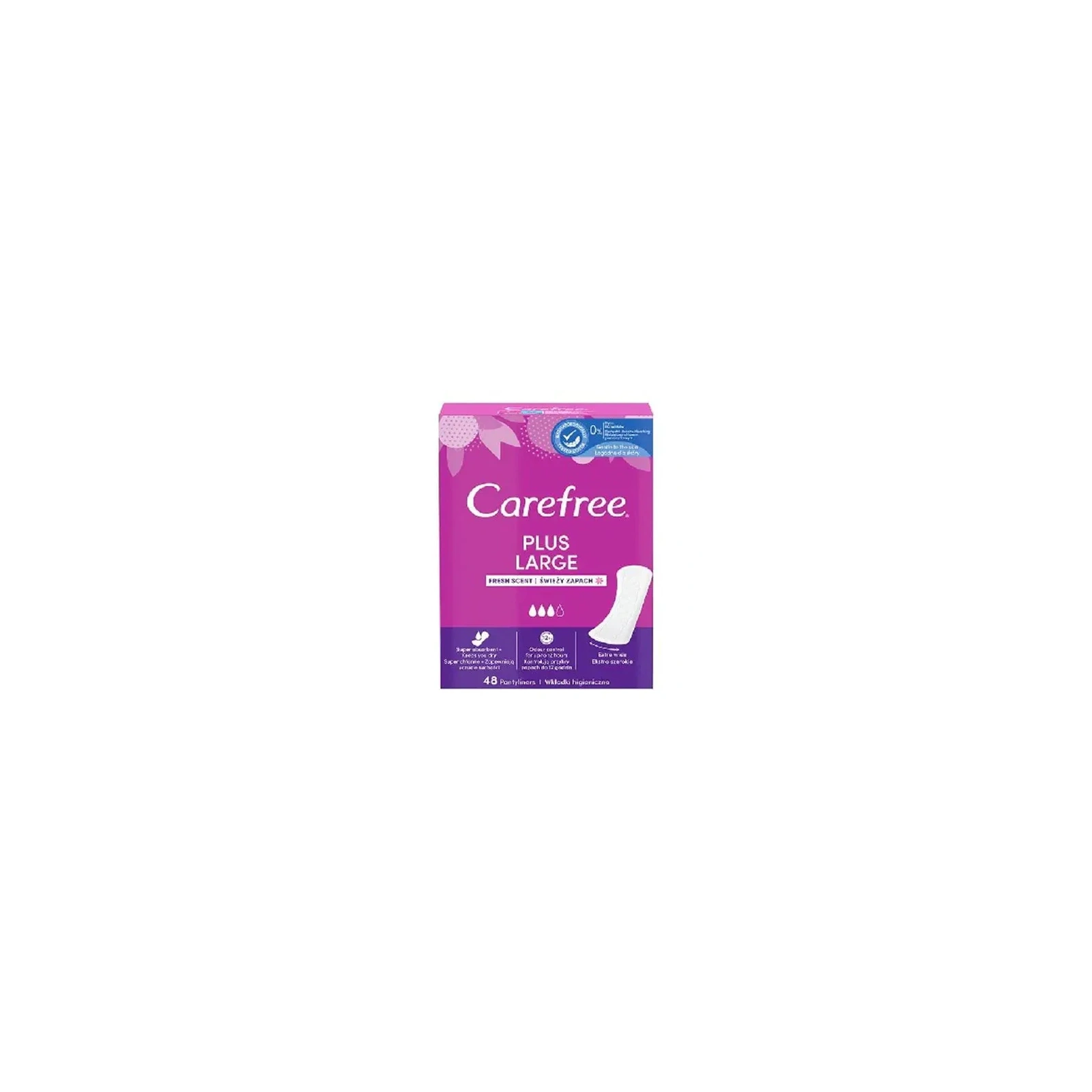 CAREFREE Plus Large wkładki higieniczne Fresh Scent 48szt
