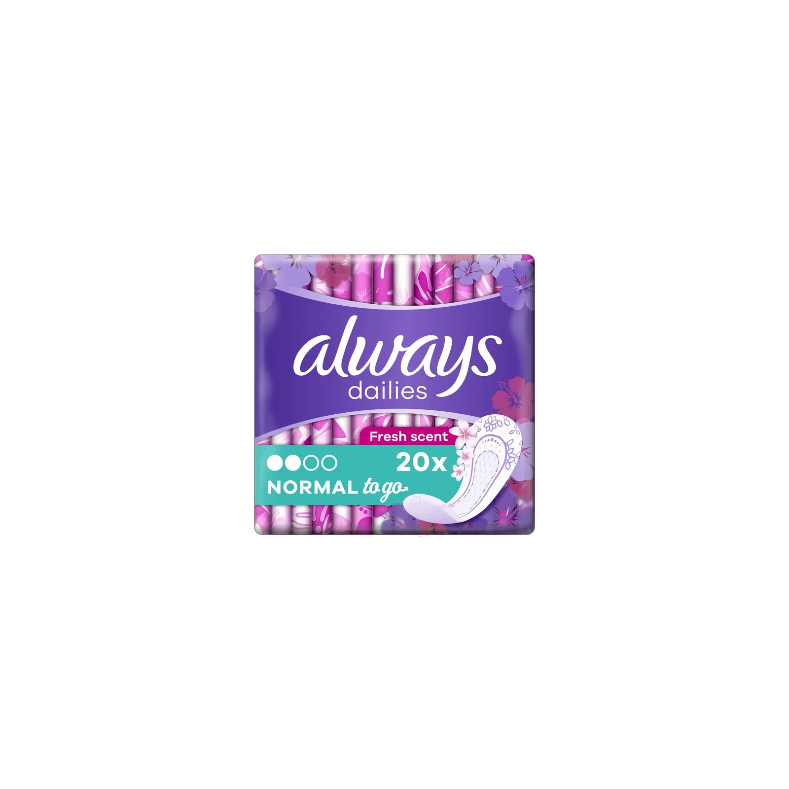 ALWAYS Dailies wkładki higieniczne Normal To Go Fresh scent 20szt