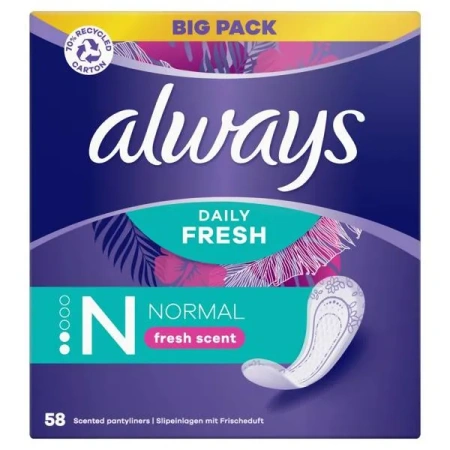 ALWAYS Dailies wkładki Fresh&Protect Normal 58szt