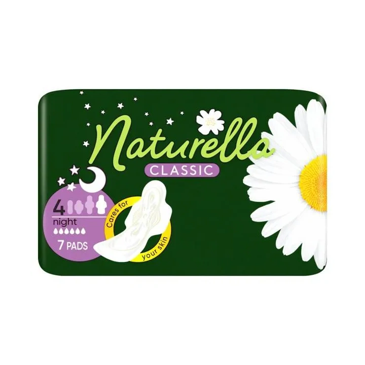 NATURELLA Camomile Classic Night podpaski ze skrzydełkami 7szt