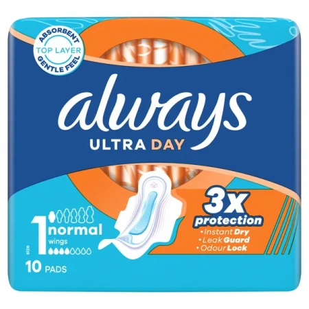 ALWAYS Ultra Normal Plus podpaski ze skrzydełkami 10szt