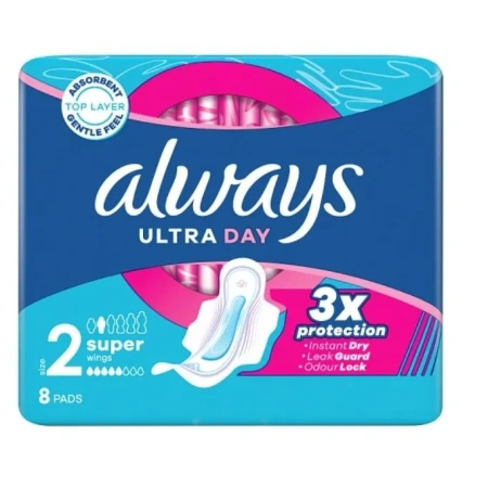 ALWAYS Ultra Day Super Plus podpaski higieniczne ze skrzydełkami 8szt