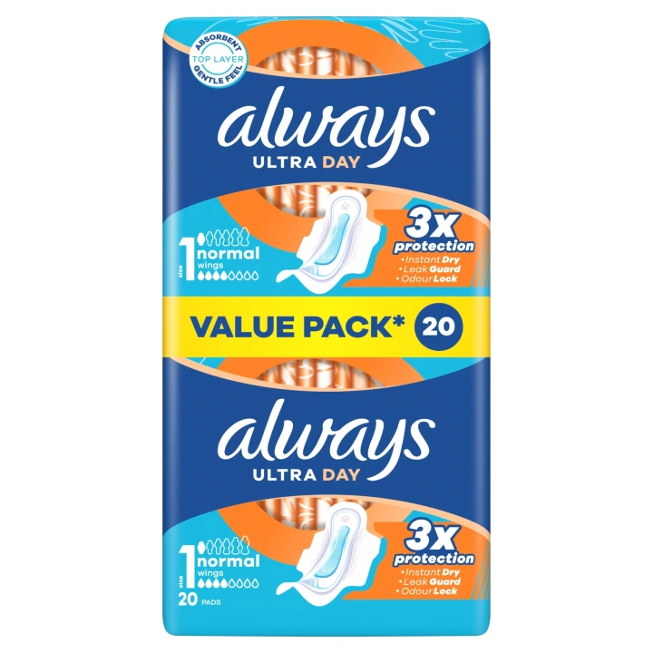 ALWAYS Ultra Normal Plus Duo podpaski ze skrzydełkami 20szt