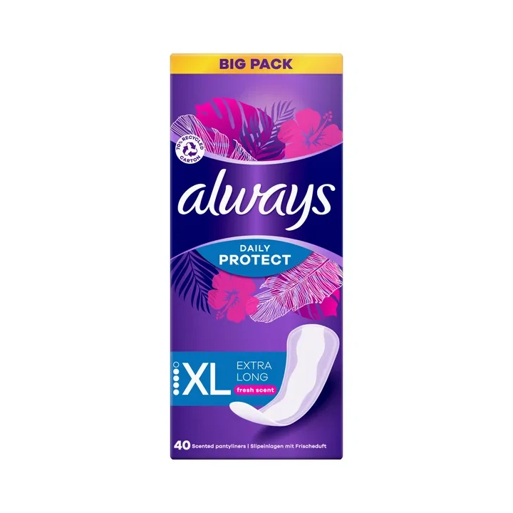 ALWAYS Daily Protect wkładki higieniczne XL Extra Long Fresh Scent 40szt
