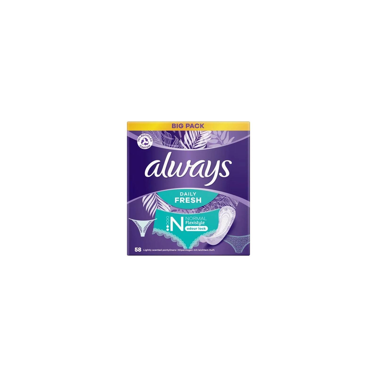 ALWAYS Dailies wkładki higieniczne Normal Flexistyle 58szt
