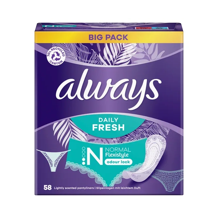 ALWAYS Dailies wkładki higieniczne Normal Flexistyle 58szt