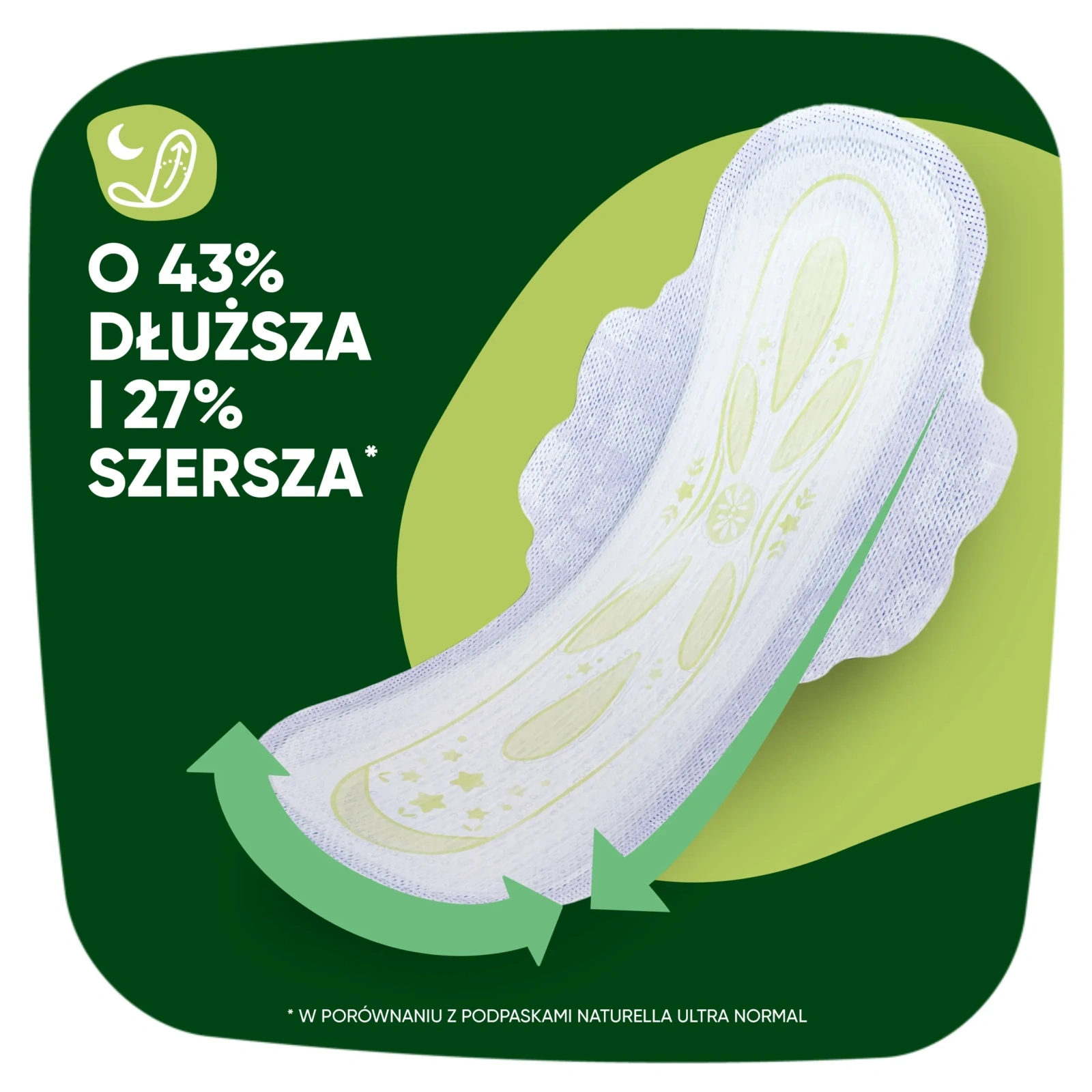 NATURELLA Ultra Night Plus podpaski ze skrzydełkami chłonność 8 12szt