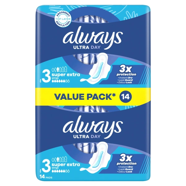ALWAYS Ultra Day podpaski ze skrzydełkami chłonność 6 2x7szt