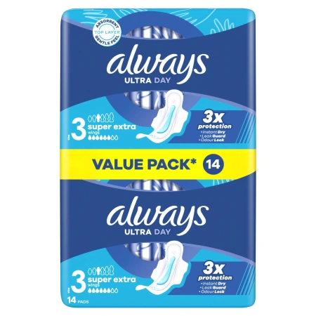 ALWAYS Ultra Day podpaski ze skrzydełkami chłonność 6 2x7szt