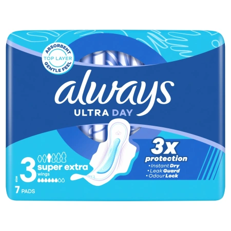 ALWAYS Ultra Day podpaski ze skrzydełkami chłonność 6 7szt