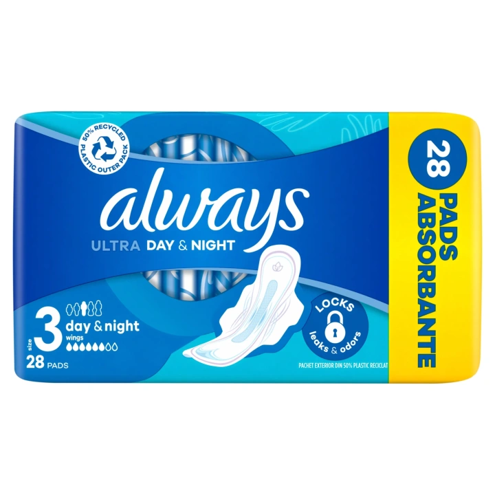 ALWAYS Ultra Day & Night podpaski ze skrzydełkami chłonność 6 4x7szt