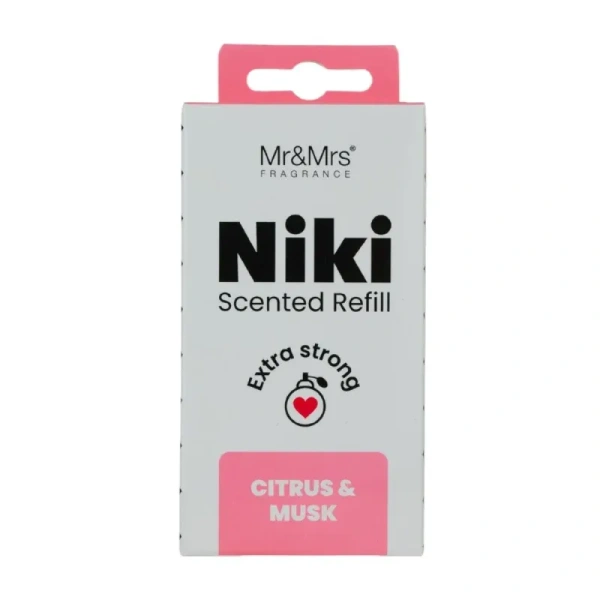 MR&MRS FRAGRANCE Niki uzupełniacz do odświeżacza do auta CITRUS&MUSK 12g
