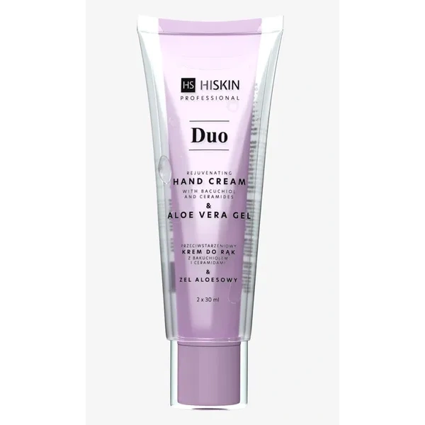 HISKIN Duo Hand przeciwstarzeniowy krem do rąk i żel aloesowy Violet 60ml