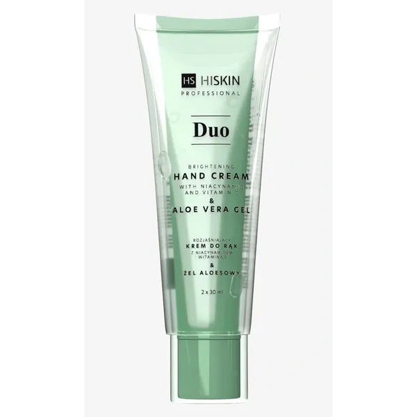 HISKIN Duo Hand rozjaśniający krem do rąk i żel aloesowy Green 60ml