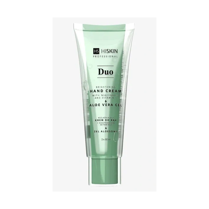 HISKIN Duo Hand rozjaśniający krem do rąk i żel aloesowy Green 60ml