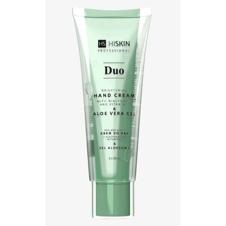 HISKIN Duo Hand rozjaśniający krem do rąk i żel aloesowy Green 60ml