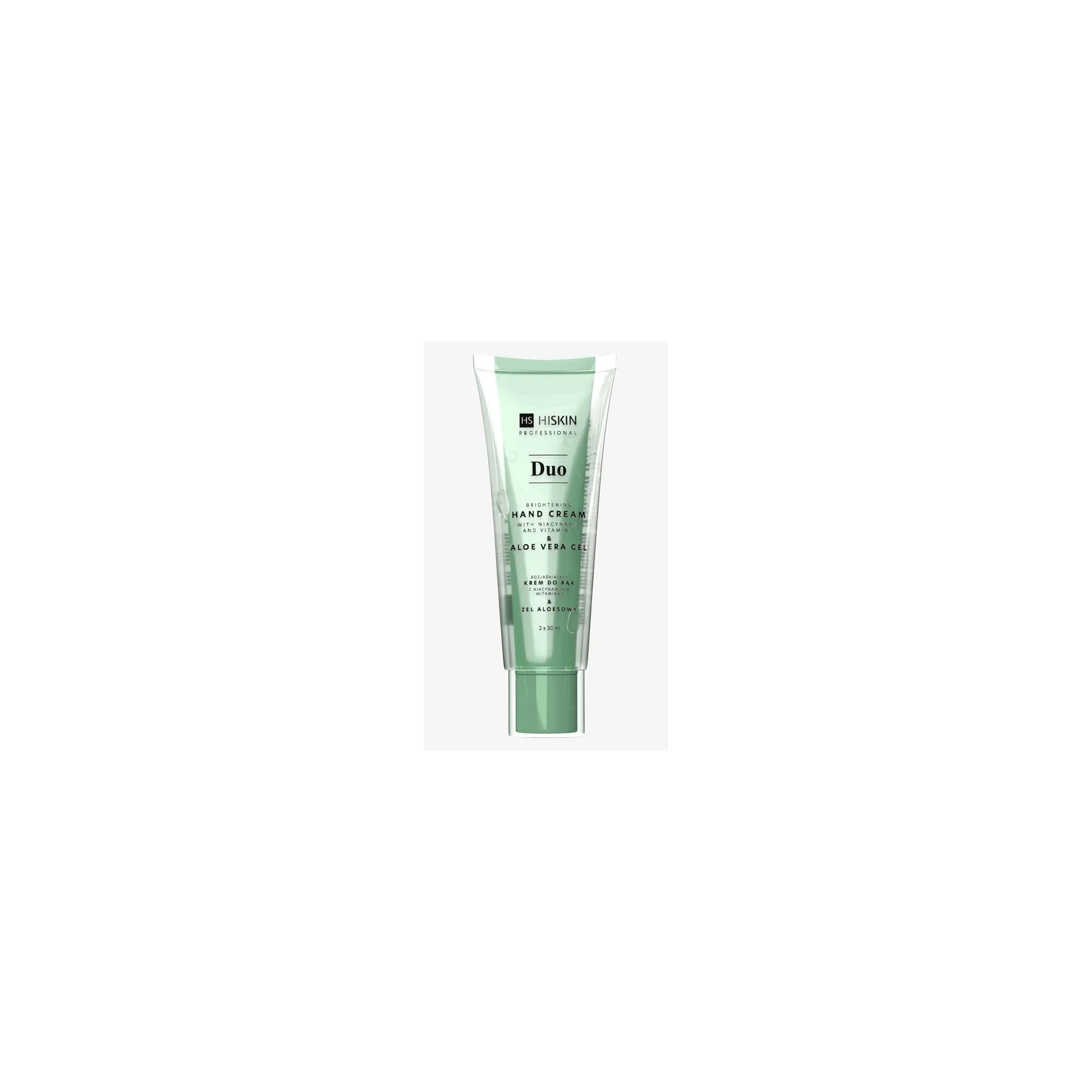 HISKIN Duo Hand rozjaśniający krem do rąk i żel aloesowy Green 60ml