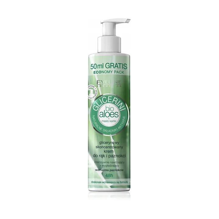 EVELINE Glicerini krem do rąk i paznokci glicerynowy Bio Aloes 245ml 