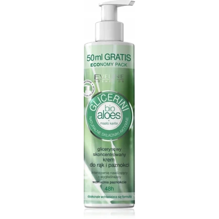 EVELINE Glicerini krem do rąk i paznokci glicerynowy Bio Aloes 245ml 