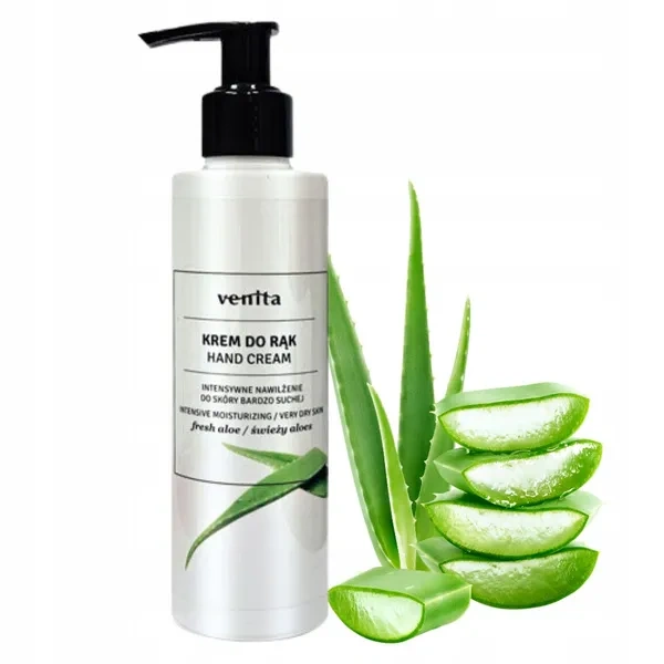 VENITA Hand Cream krem do rąk intensywne nawilżenie Świeży Aloes 200ml