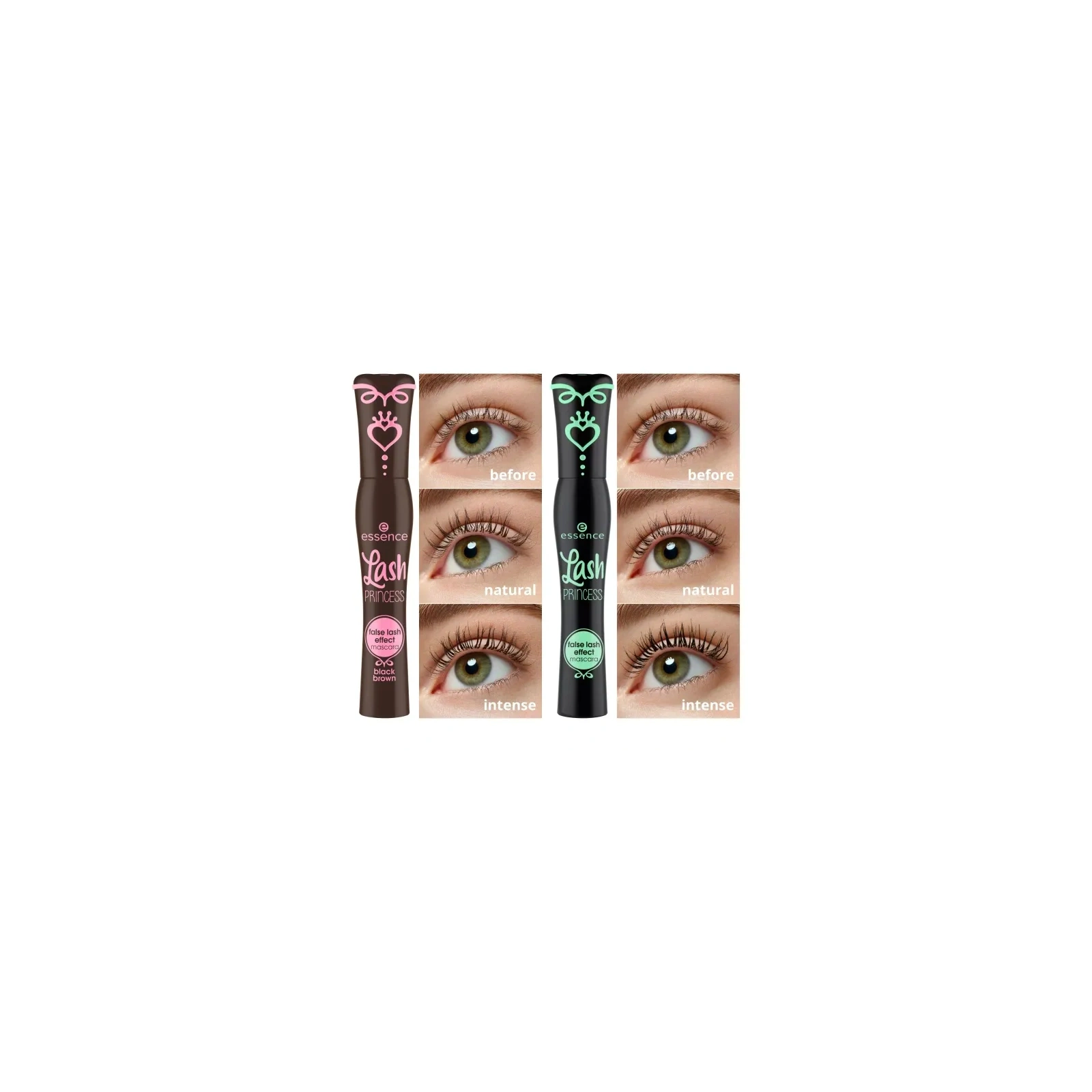 ESSENCE Lash Princess mascara False Lash Effect Brązowo-czarna 12ml 