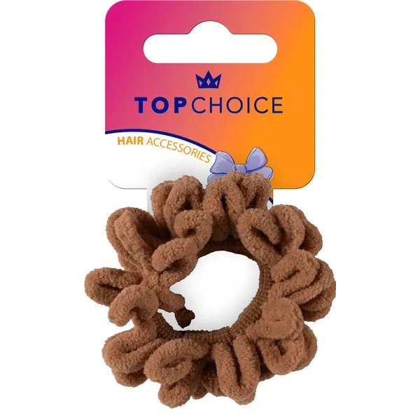 TOP CHOICE gumka do włosów Ciemny Beż 20612
