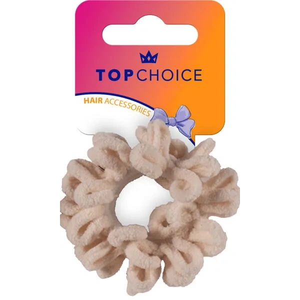 TOP CHOICE gumka do włosów Jasny Beż 20599