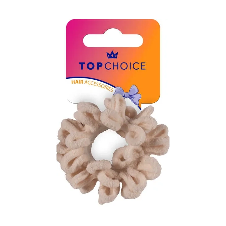 TOP CHOICE gumka do włosów Jasny Beż 20599