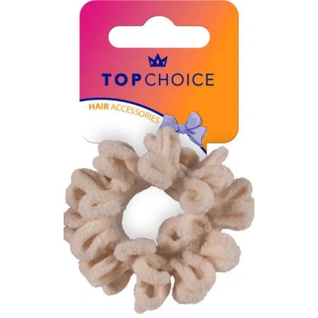 TOP CHOICE gumka do włosów Jasny Beż 20599