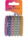 TOP CHOICE gumki do włosów wodoodporne 6szt Pastelowe 20049