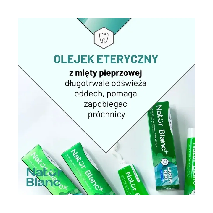 SYLVECO Natur Blanc pasta do zębów odświeżająca Arctic Mint 100ml