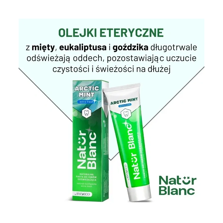 SYLVECO Natur Blanc pasta do zębów odświeżająca Arctic Mint 100ml