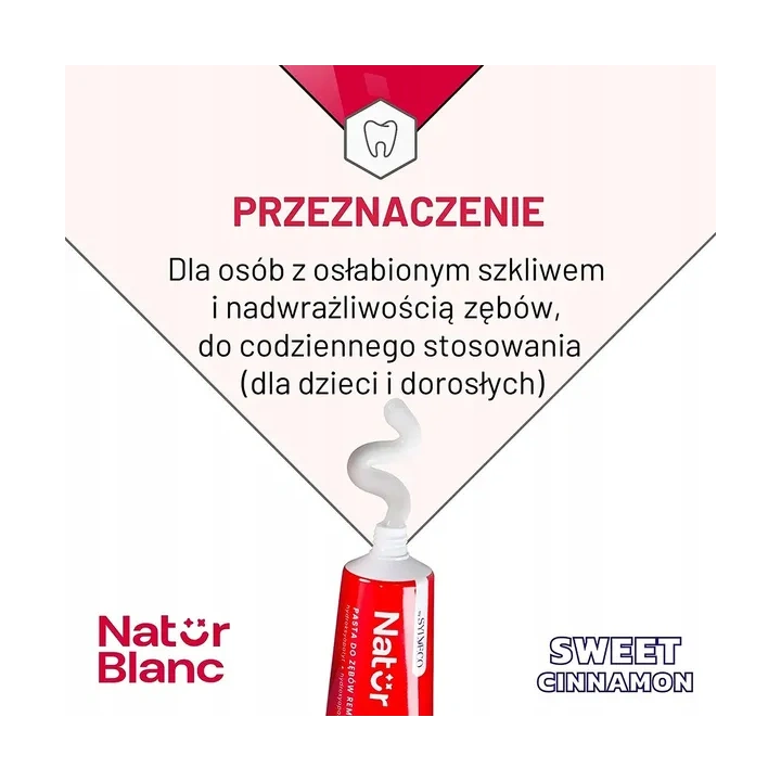SYLVECO Natur Blanc pasta do zębów reminalizująca Sweet Cinamon 100ml