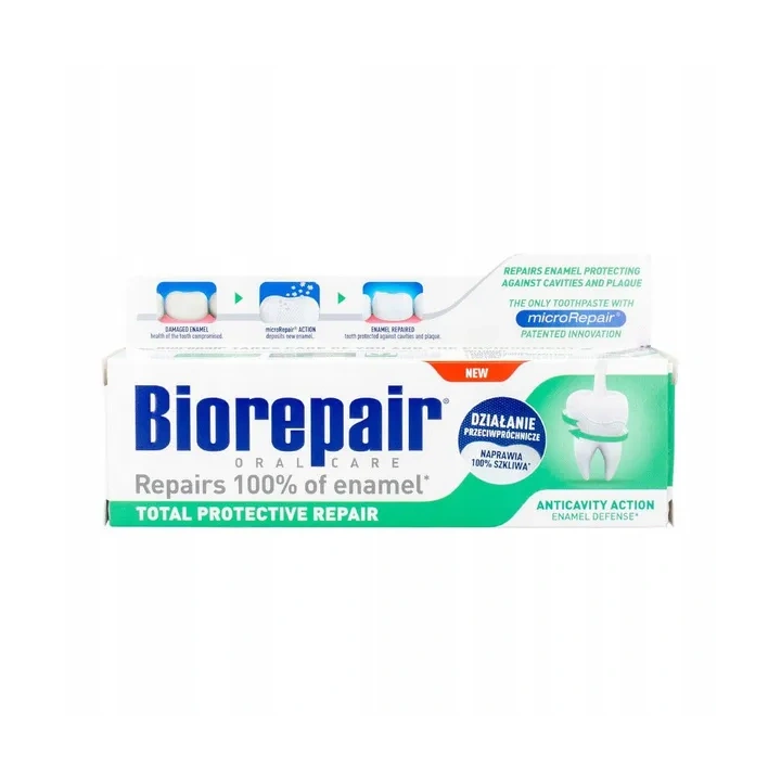 BIOREPAIR Pełna Ochrona pasta do zębów naprawa szkliwa, bez fluoru 75ml