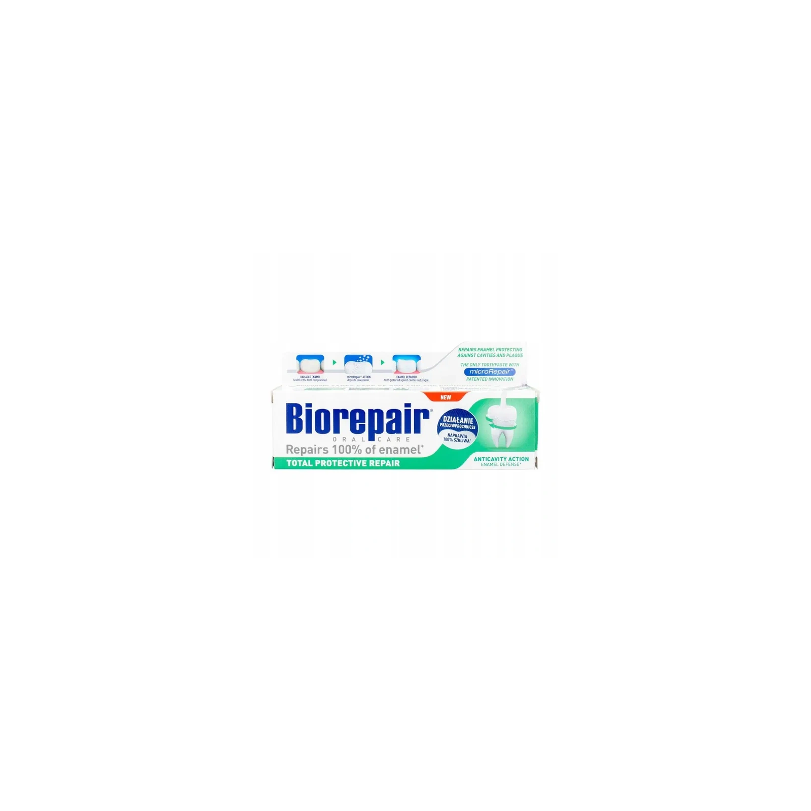 BIOREPAIR Pełna Ochrona pasta do zębów naprawa szkliwa, bez fluoru 75ml