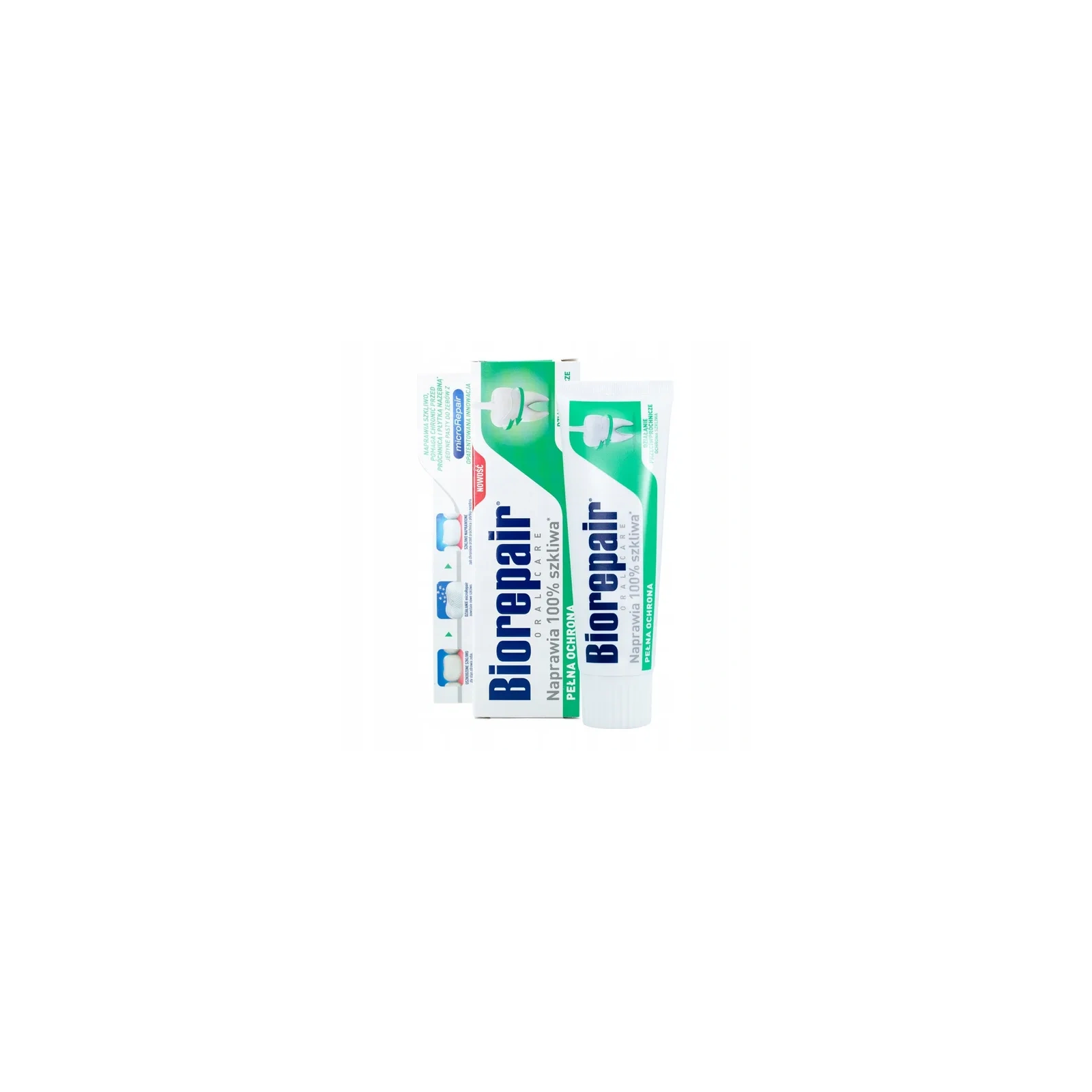 BIOREPAIR Pełna Ochrona pasta do zębów naprawa szkliwa, bez fluoru 75ml